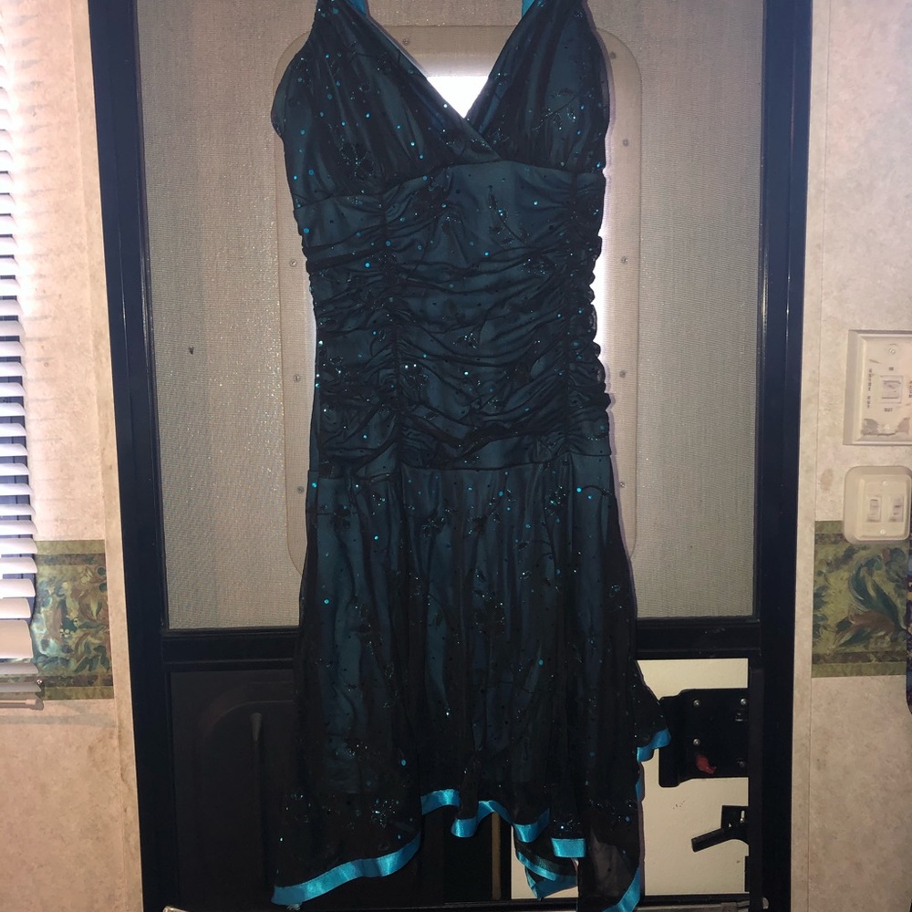 Blue Deb homecoming dress